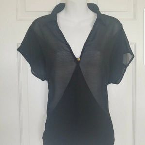 Sexy sheer black top